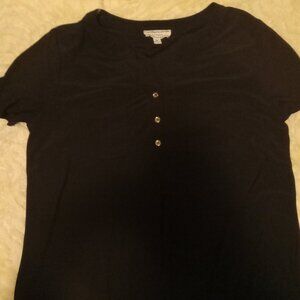 CORVIA WOMEN'S MED TOP BLACK W/GOLD-BARELY WORN